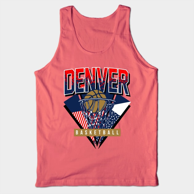 Denver Basketball 90s Throwback Tank Top by funandgames